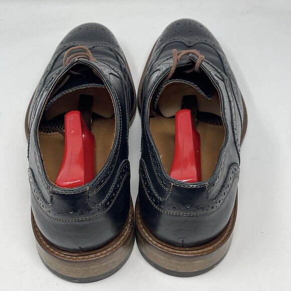 Johnston Murphy XCS Oxford Shoes Mens 10.5 M Black Leather Wingtip Waterproof - Picture 11 of 16
